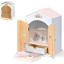 ペット仏壇 ブルー ペットメモリアル仏壇 骨壷収納 お手元供養 ペット仏壇 メモリアルBOXライトピンク おもいでのあかし 品番